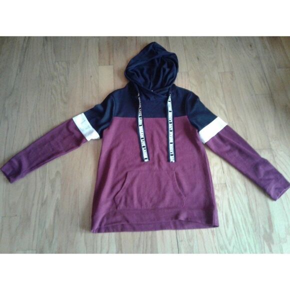 No boundries  FLEECE BURGUNDY &BLACK  HOODIE  M - Picture 4 of 6
